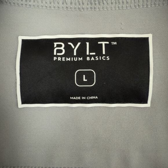 Bylt Basics Men's Elite Fairway Pullover Sweatshirt Large Gray Magnetic Snaps - Picture 2 of 13